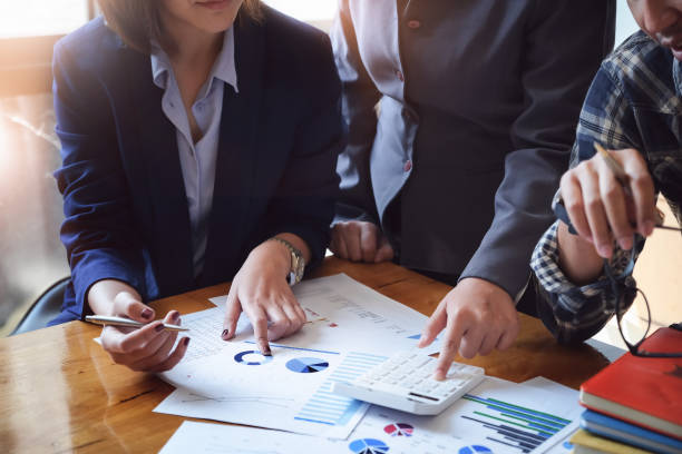 a team of professional talking and planning about their business